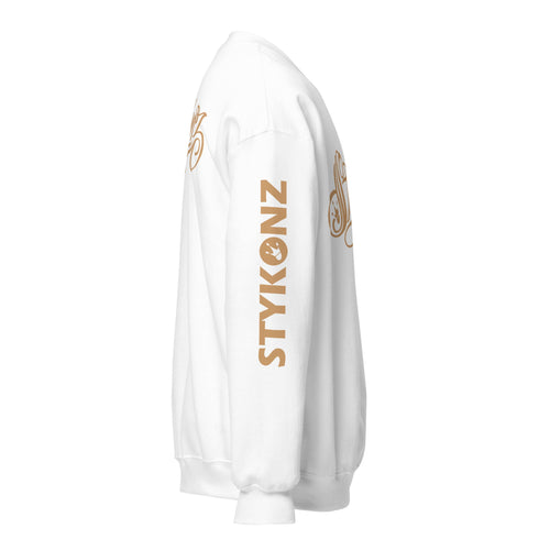 Women’s Graffiti Fleece Sweatshirt – Gold Scriptkonz | Hip - Hop Streetwear Sweatshirt - Stykonz Graffiti Streetwear