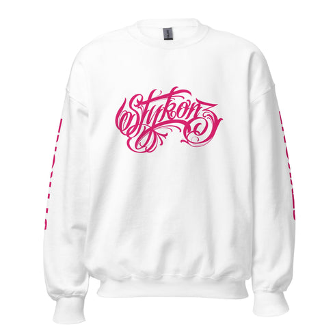 Women’s Graffiti Fleece Sweatshirt – Hot Pink Scriptkonz II | Hip - Hop Streetwear Sweatshirt - Stykonz Graffiti Streetwear