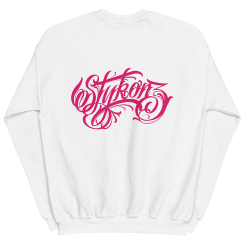Women’s Graffiti Fleece Sweatshirt – Hot Pink Scriptkonz II | Hip - Hop Streetwear Sweatshirt - Stykonz Graffiti Streetwear