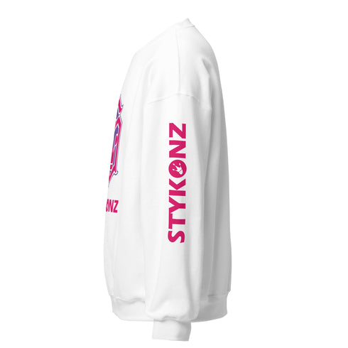 Women’s Graffiti Fleece Sweatshirt – Pink S - Kingz Crown Calli - Graff | Hip - Hop Streetwear Sweatshirt - Stykonz Graffiti Streetwear
