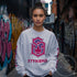 Women’s Graffiti Fleece Sweatshirt – Pink S - Kingz Crown Calli - Graff | Hip - Hop Streetwear Sweatshirt - Stykonz Graffiti Streetwear