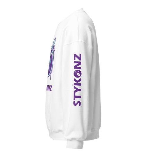 Women’s Graffiti Fleece Sweatshirt – Purple S - Kingz 2Line Throwup | Hip - Hop Streetwear Sweatshirt - Stykonz Graffiti Streetwear
