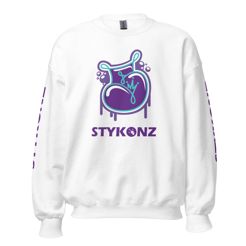 Women’s Graffiti Fleece Sweatshirt – Purple S - Kingz 2Line Throwup | Hip - Hop Streetwear Sweatshirt - Stykonz Graffiti Streetwear