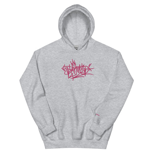 Women’s Graffiti Hoodie – XL Embroidered Stykonz feat Pinkz Tagz | Hip - Hop Streetwear Hoodie - Stykonz Graffiti Streetwear