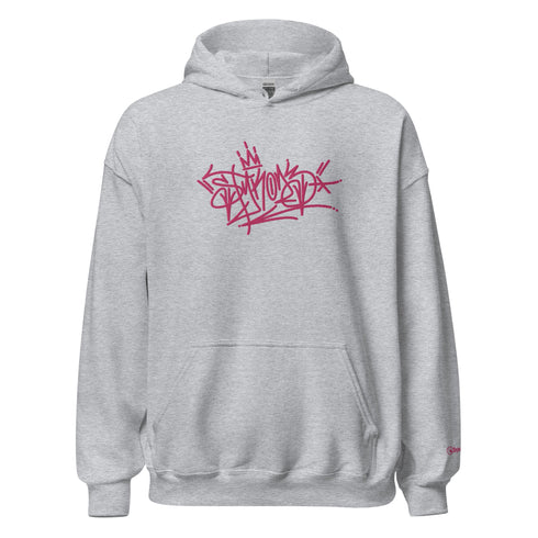 Women’s Graffiti Hoodie – XL Embroidered Stykonz feat Pinkz Tagz | Hip - Hop Streetwear Hoodie - Stykonz Graffiti Streetwear