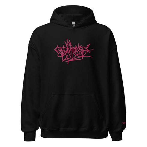 Women’s Graffiti Hoodie – XL Embroidered Stykonz feat Pinkz Tagz | Hip - Hop Streetwear Hoodie - Stykonz Graffiti Streetwear