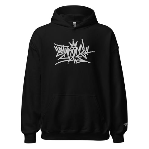 Women’s Graffiti Hoodie – XL Embroidered Stykonz feat White Crown Tagz | Hip - Hop Streetwear Hoodie - Stykonz Graffiti Streetwear
