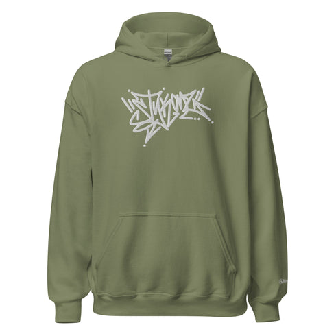 Women’s Graffiti Hoodie – XL Embroidered Stykonz feat White Wall Tagz | Hip - Hop Streetwear Hoodie - Stykonz Graffiti Streetwear
