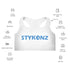 Women's Graffiti Padded Sports Bra B - Blue Stykonz Block - Stykonz Graffiti Streetwear