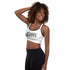 Women's Graffiti Padded Sports Bra Black on White Scriptkonz - Stykonz Graffiti Streetwear