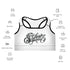 Women's Graffiti Padded Sports Bra Black on White Scriptkonz - Stykonz Graffiti Streetwear