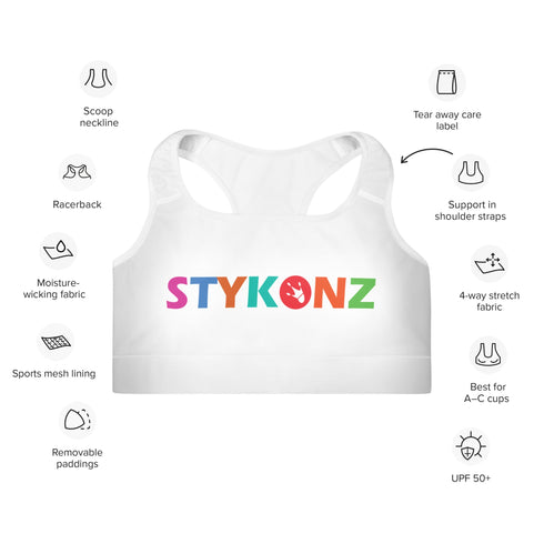 Women's Graffiti Padded Sports Bra Candy Stykonz Block - Stykonz Graffiti Streetwear