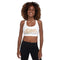 Women's Graffiti Padded Sports Bra Gold on White Scriptkonz - Stykonz Graffiti Streetwear