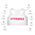 Women's Graffiti Padded Sports Bra Hot Pink Stykonz Block - Stykonz Graffiti Streetwear