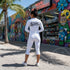 Women's Graffiti Rash Guard Black on White Scriptkonz - Stykonz Graffiti Streetwear