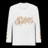 Women's Graffiti Rash Guard Gold on White Scriptkonz - Stykonz Graffiti Streetwear