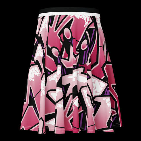 Women's Graffiti Skirt Stykonz Black Cherry Mild Wildstyle - Stykonz Graffiti Streetwear