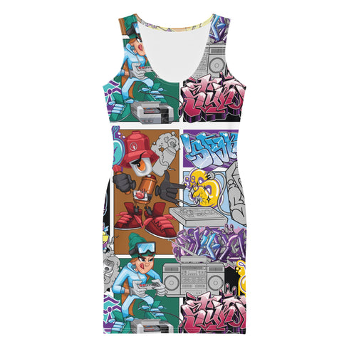 Women's Graffiti Summer Dress Comic Stykonz 1 - Stykonz Graffiti Streetwear