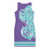 Women's Graffiti Summer Dress Stykonz Purple & Turquoise Script - Stykonz Graffiti Streetwear