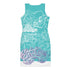 Women's Graffiti Summer Dress Stykonz Turquoise & White Mix Script - Stykonz Graffiti Streetwear