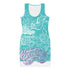 Women's Graffiti Summer Dress Stykonz Turquoise & White Mix Script - Stykonz Graffiti Streetwear