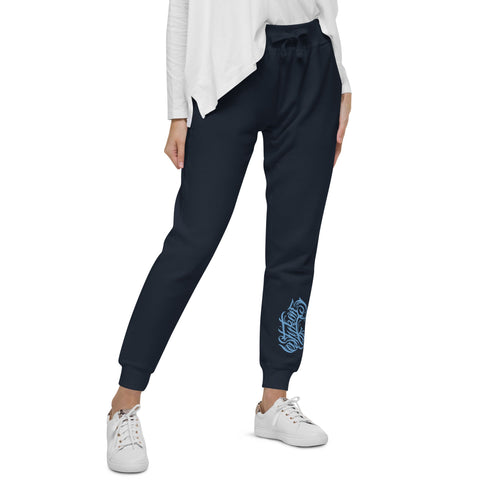 Women's Graffiti Sweatpants feat B - Blue Scriptkonz II - Stykonz Graffiti Streetwear