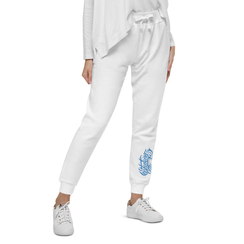 Women's Graffiti Sweatpants feat B - Blue Scriptkonz II - Stykonz Graffiti Streetwear
