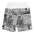 Women's Graffiti Yoga Shorts feat B&W Comic Stykonz 1 - Stykonz Graffiti Streetwear