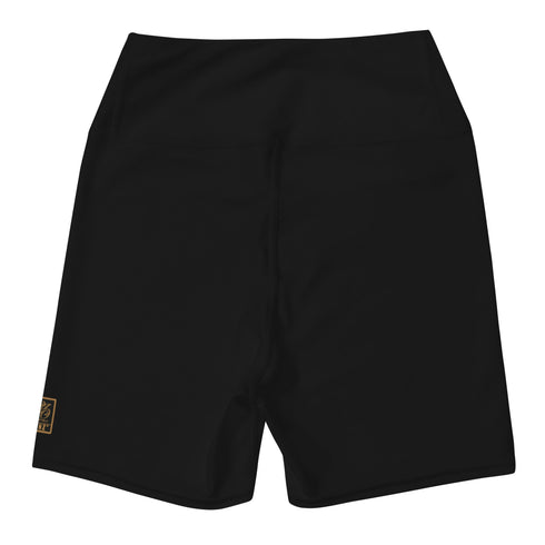 Women's Graffiti Yoga Shorts feat Gold Scriptkonz - Stykonz Graffiti Streetwear