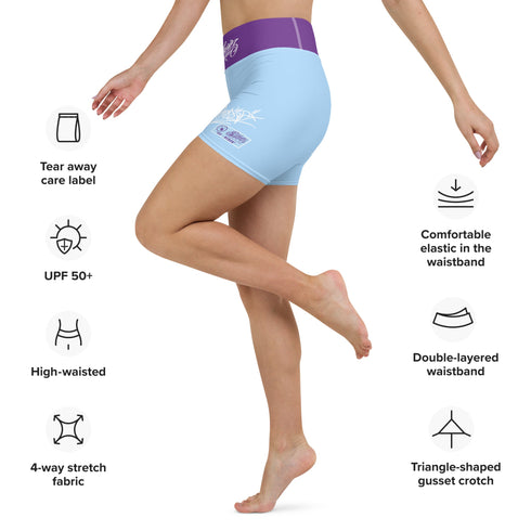 Women's Graffiti Yoga Shorts feat Ice - Block - Stykonz Graffiti Streetwear