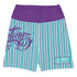 Women's Graffiti Yoga Shorts feat Stykonz Candy Turquoise Script - Stykonz Graffiti Streetwear