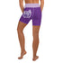 Women's Graffiti Yoga Shorts feat Stykonz Purple and White Throwup Script - Stykonz Graffiti Streetwear