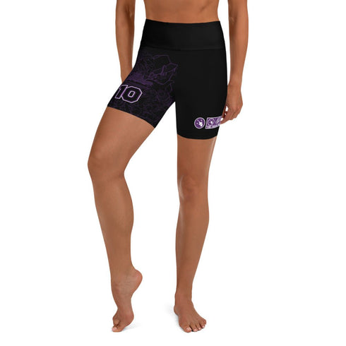 Women's Graffiti Yoga Shorts feat The Train Master Black - Stykonz Graffiti Streetwear