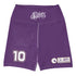 Women's Graffiti Yoga Shorts feat The Train Master Purple - Stykonz Graffiti Streetwear