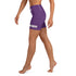 Women's Graffiti Yoga Shorts feat The Train Master Purple - Stykonz Graffiti Streetwear