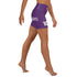 Women's Graffiti Yoga Shorts feat The Train Master Purple - Stykonz Graffiti Streetwear