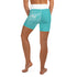 Women's Graffiti Yoga Shorts feat Turquoise Mix Script - Stykonz Graffiti Streetwear
