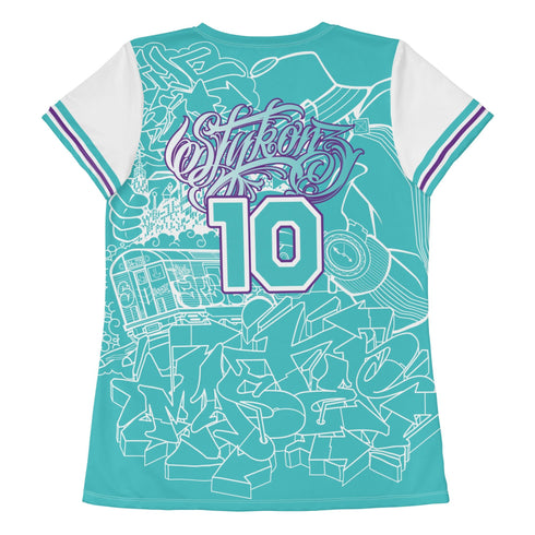 Women's Turquoise Fleggings and Athletic T-Shirt Bundle - Stykonz Graffiti Streetwear