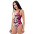 Grafkini™ Women's Graffiti One - Piece Swimsuit Black Cherry Mild Wildstyle - Stykonz Graffiti Streetwear