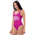 Grafkini™ Women's Graffiti One - Piece Swimsuit Hot Pink Stykonz Script - Stykonz Graffiti Streetwear