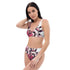 Grafkini™ Women's High Waisted Graffiti Bikini Black Cherry Mild Wildstyle - Stykonz Graffiti Streetwear