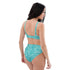 Grafkini™ Women's High Waisted Graffiti Bikini Turquoise Ghost Master - Stykonz Graffiti Streetwear