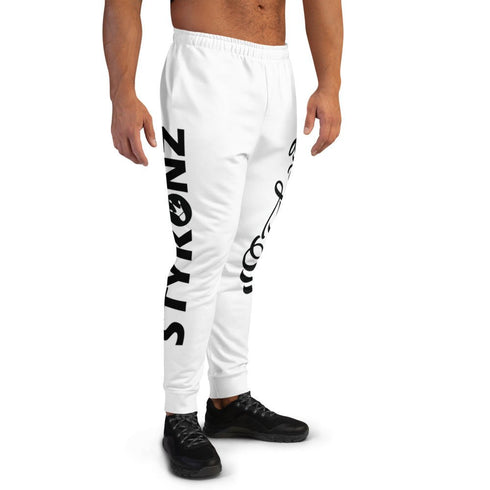 Men's Graffiti Joggers Black on White Scriptkonz | Hip - Hop Streetwear Joggers - Stykonz Graffiti Streetwear