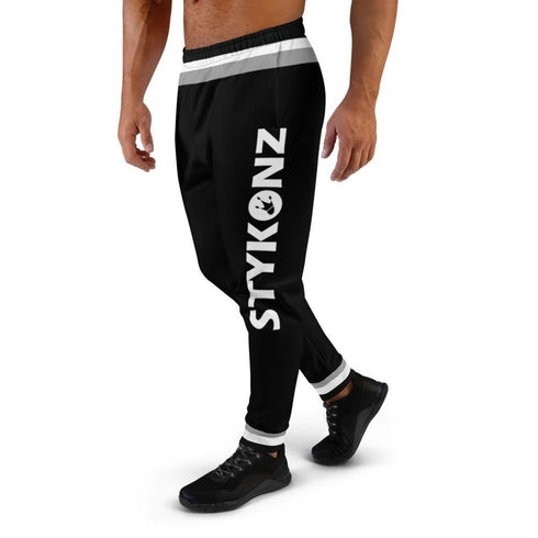 Men's Graffiti Joggers Stykonz Side Hustle Black | Hip - Hop Streetwear Joggers - Stykonz Graffiti Streetwear