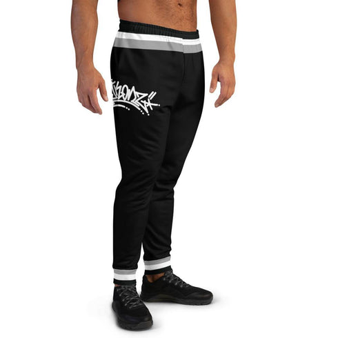 Men's Graffiti Joggers Stykonz Side Hustle Black | Hip - Hop Streetwear Joggers - Stykonz Graffiti Streetwear