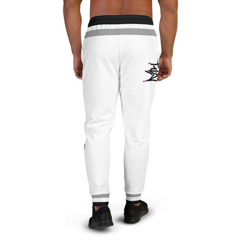 Men's Graffiti Joggers Stykonz Side Hustle White | Hip - Hop Streetwear Joggers - Stykonz Graffiti Streetwear