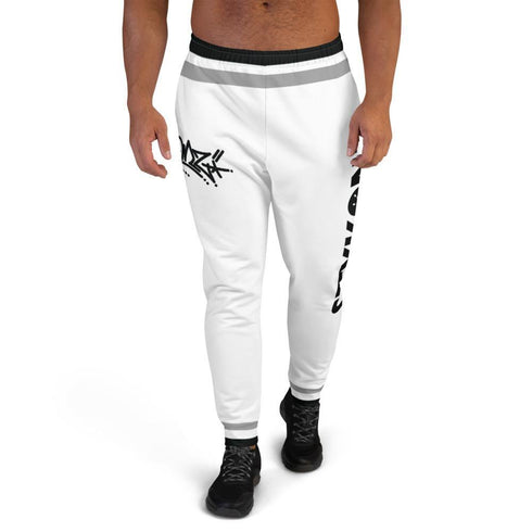 Men's Graffiti Joggers Stykonz Side Hustle White | Hip - Hop Streetwear Joggers - Stykonz Graffiti Streetwear