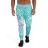 Men's Graffiti Joggers Stykonz Turquoise Mix Script | Hip - Hop Streetwear Joggers - Stykonz Graffiti Streetwear