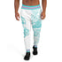 Men's Graffiti Joggers Stykonz Turquoise & White Mix Script | Hip - Hop Streetwear Joggers - Stykonz Graffiti Streetwear