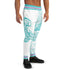 Men's Graffiti Joggers Stykonz Turquoise & White Mix Script | Hip - Hop Streetwear Joggers - Stykonz Graffiti Streetwear